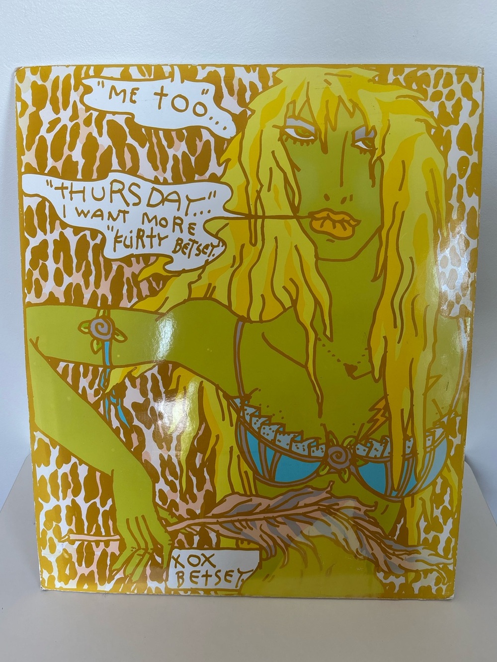 Betsey Johnson “Thursday” art print on foam board - display from store